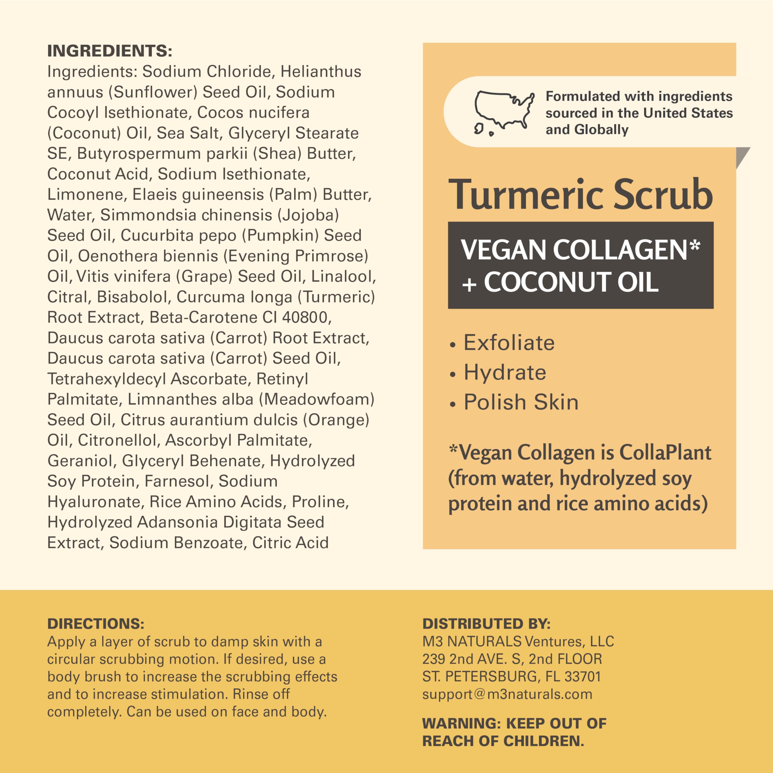 M3 Naturals turmeric scrub tub conveys overall body glow