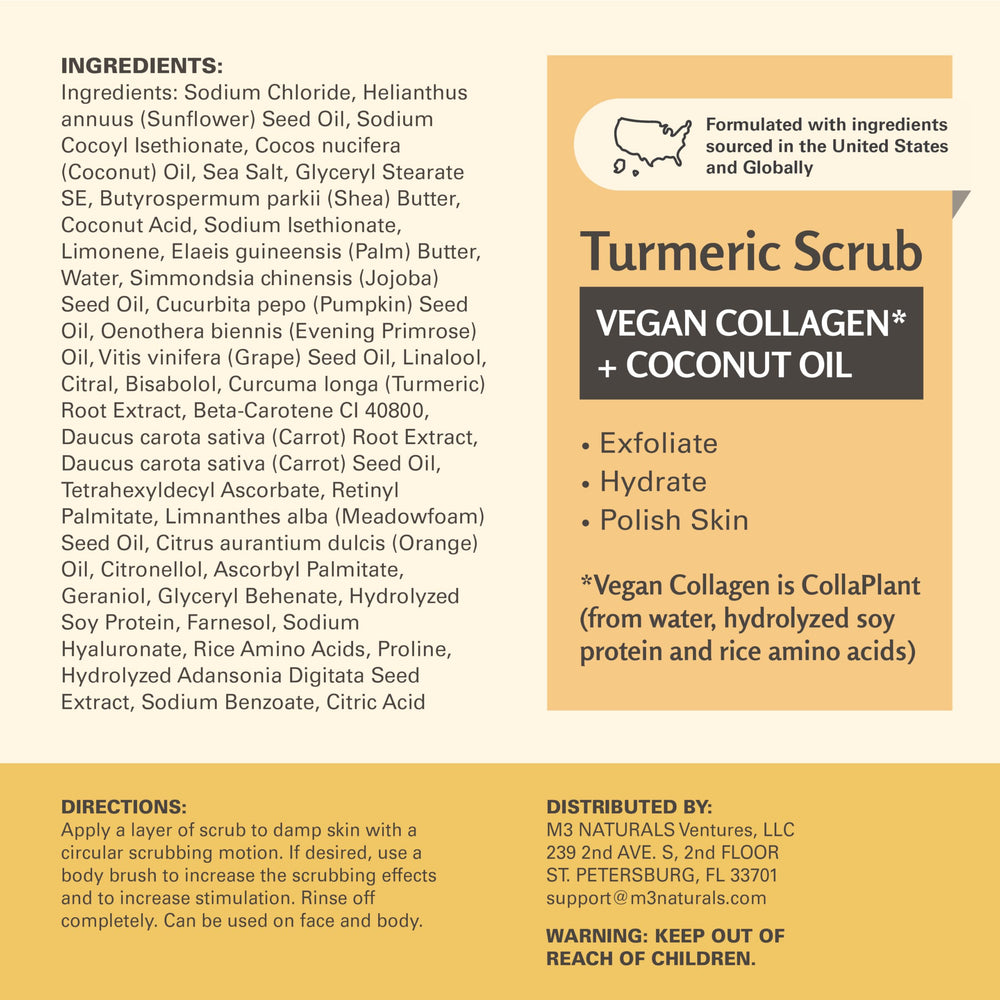 M3 Naturals turmeric scrub tub conveys overall body glow