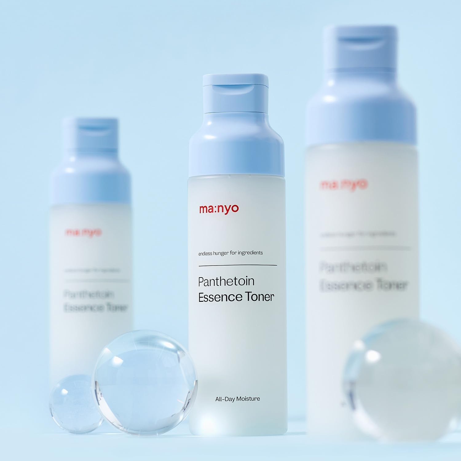 ma:nyo Panthetoin Essence Toner routine shot with other skincare