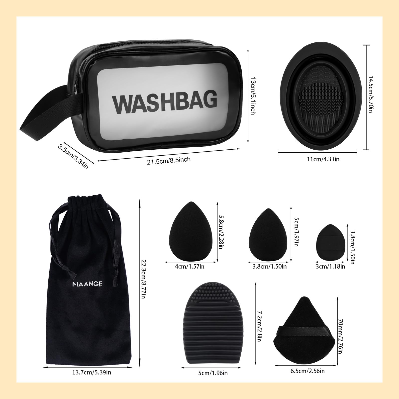 MAANGE stylish travel bag keeps brushes organized on the go