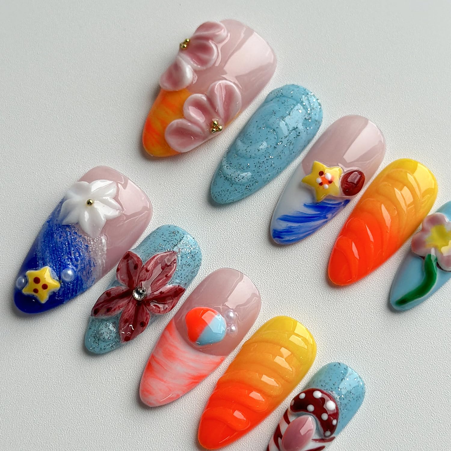 MABKJLF ABS material reusable nails deliver durable wear and easy reuse.