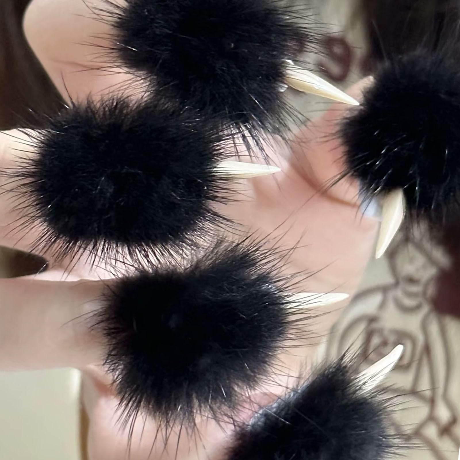 MABKJLF Halloween press-on nails with glossy finish for party-ready hands