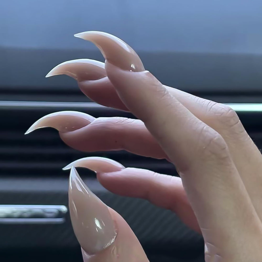 MABKJLF luxury press-on nails in eagle-claw shape for salon-like at-home polish and easy wear.