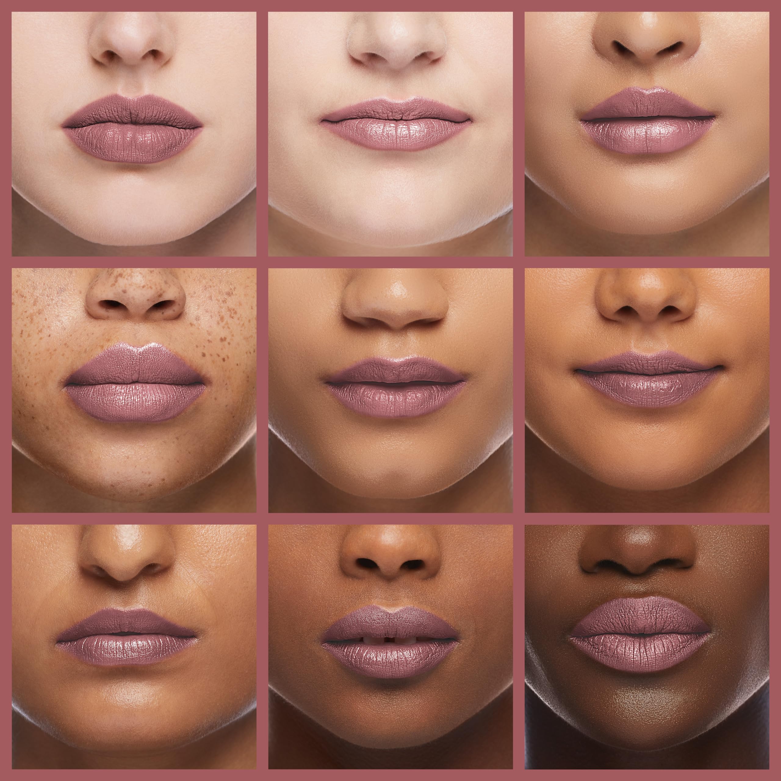 MAC Amplified Creme Lipstick Blankety on lips offers versatile day-to-night color