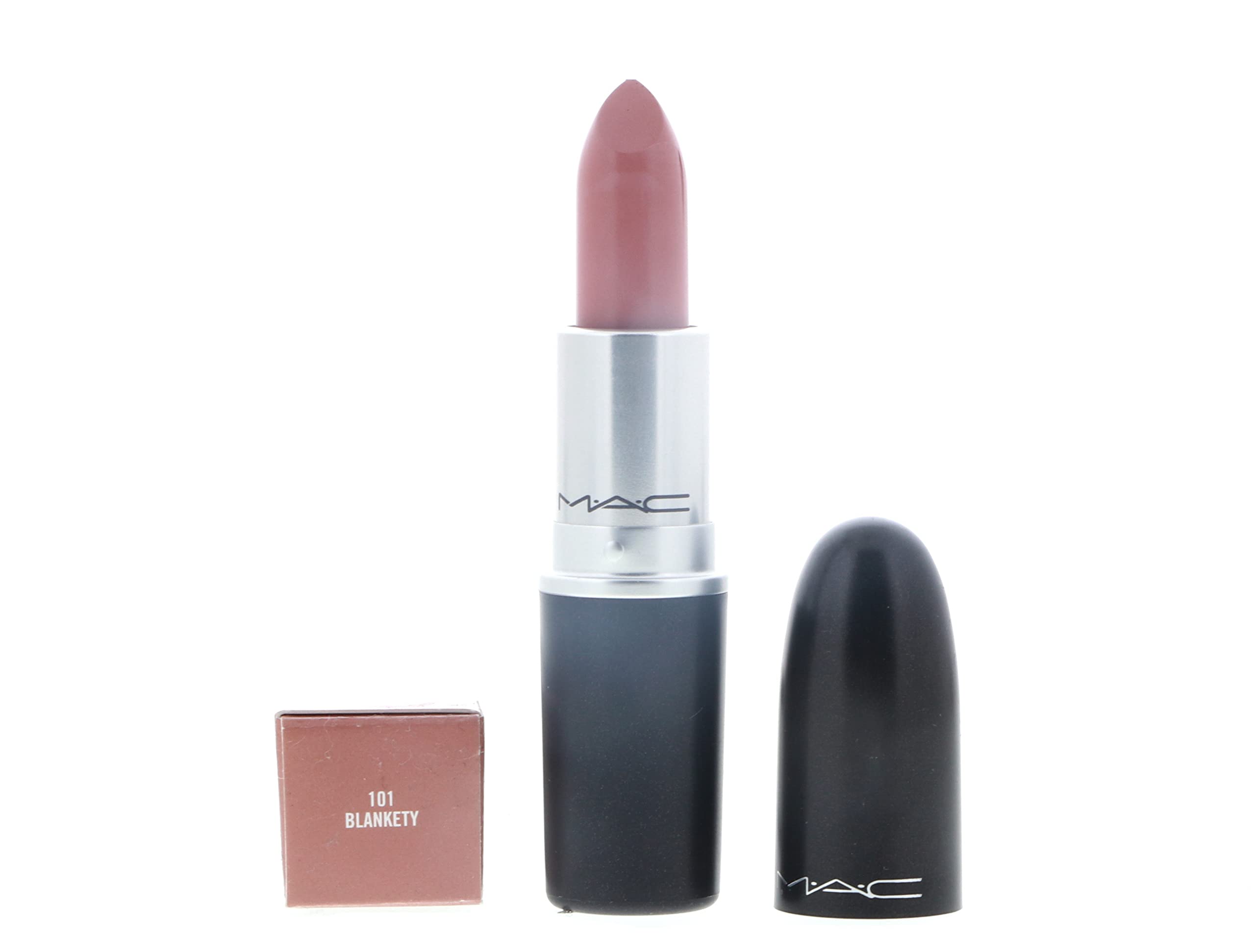 MAC Amplified Creme Lipstick Blankety tube with smooth texture and classic packaging
