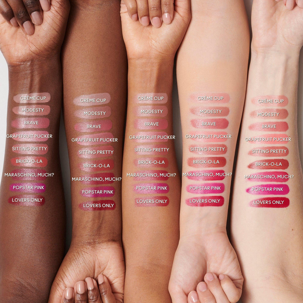 MAC Pink Peppermint swatch reveals dusty lavender undertone.