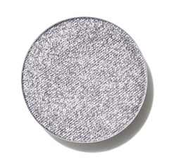 MAC Dazzleshadow Extreme Discotheque refill pan with a silver molten metallic finish for bold eye looks