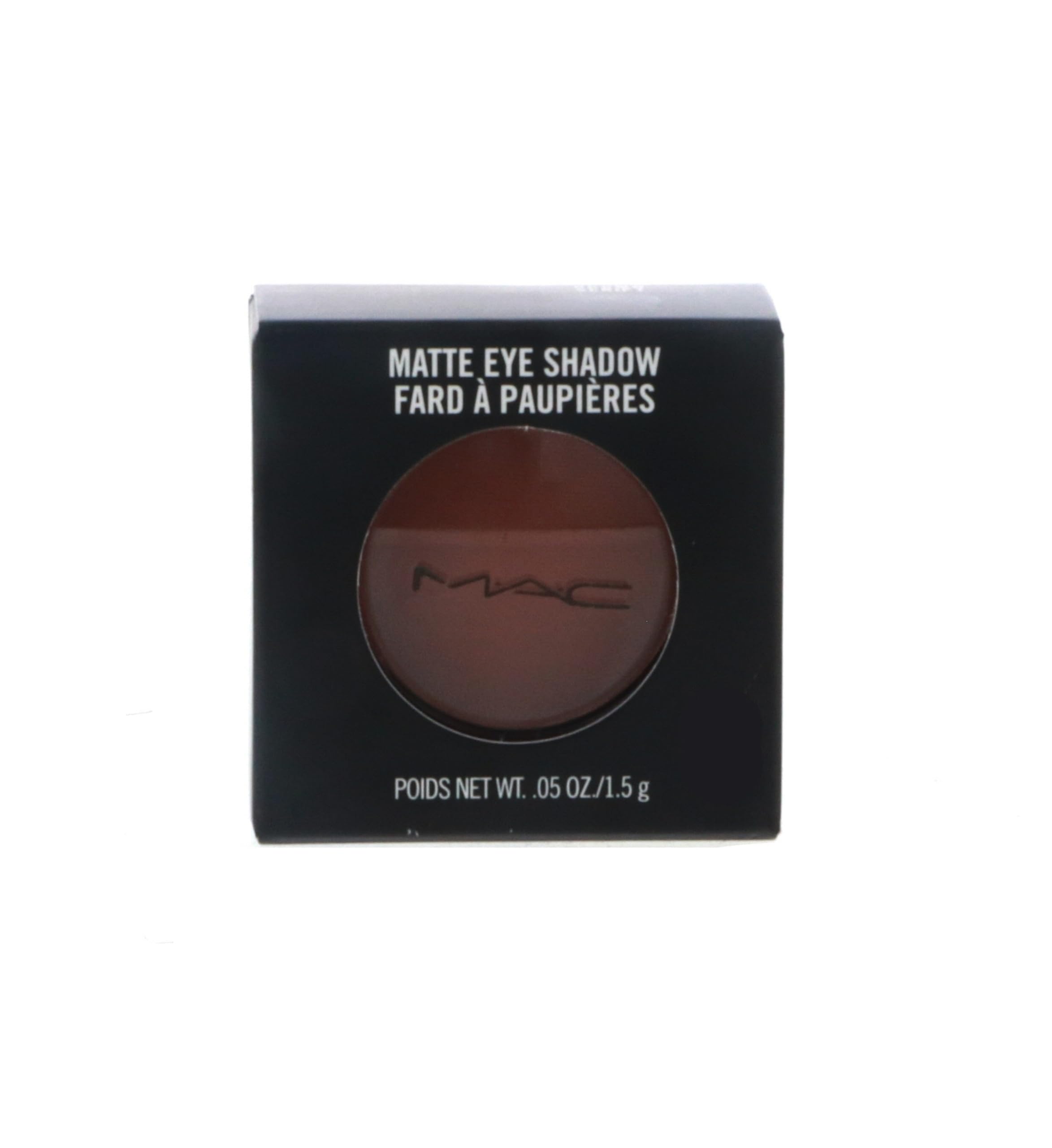 MAC Eye Shadow Matte Brown Script pack shot showing rich matte pigment for natural definition.