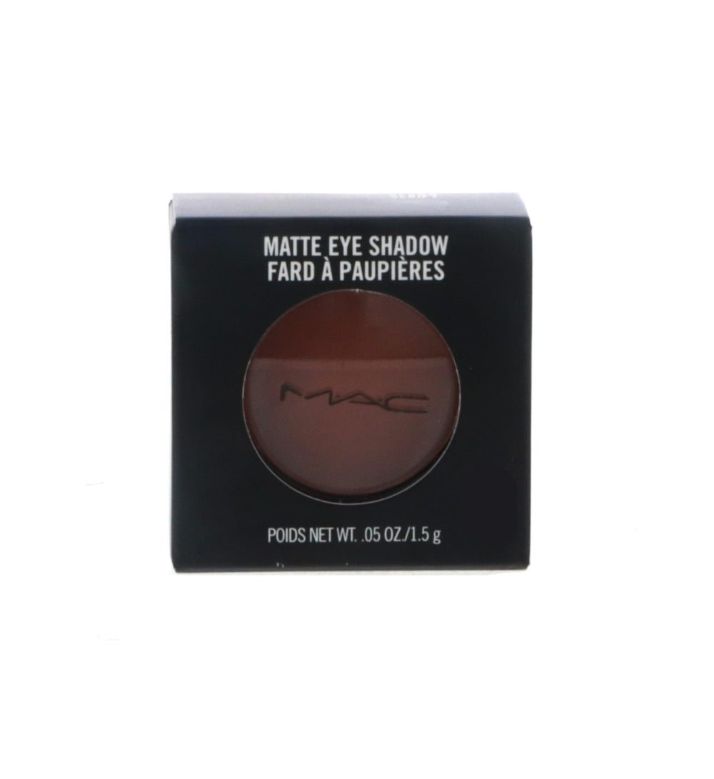 MAC Eye Shadow Matte Brown Script pack shot showing rich matte pigment for natural definition.