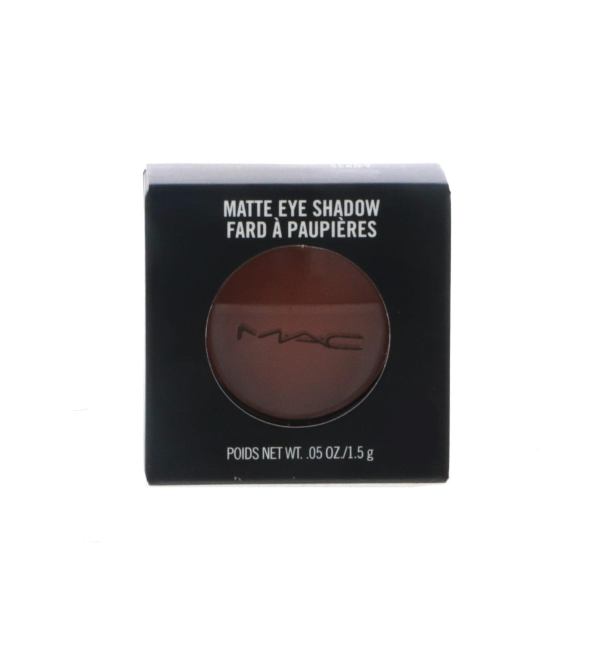 MAC Eye Shadow Matte Brown Script pack shot showing rich matte pigment for natural definition.