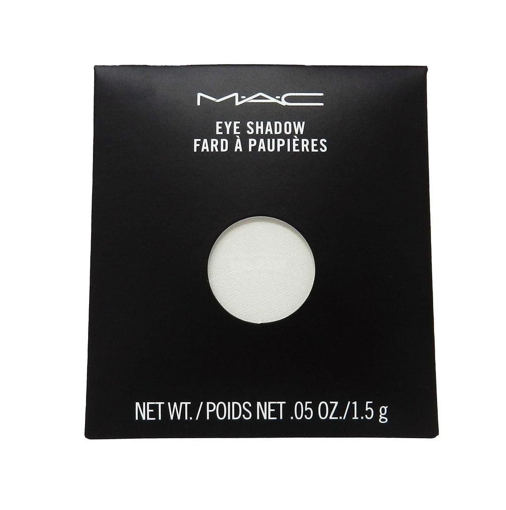 MAC Eye Shadow Pro Palette refill pan White Frost shows a luminous shimmer for eye highlights.