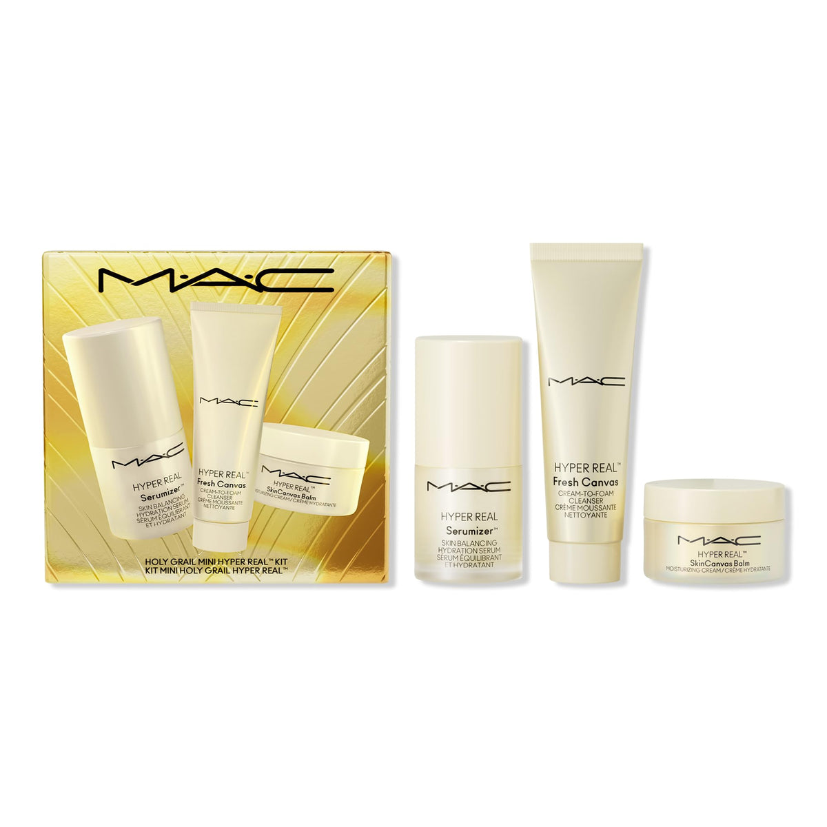 MAC Holy Grail Serumizer mini bottle for balanced hydration.