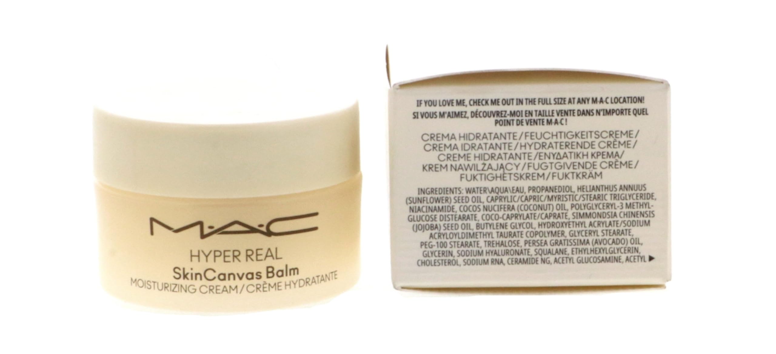 MAC Hyper Real SkinCanvas Balm swatch on tube shows lightweight absorption