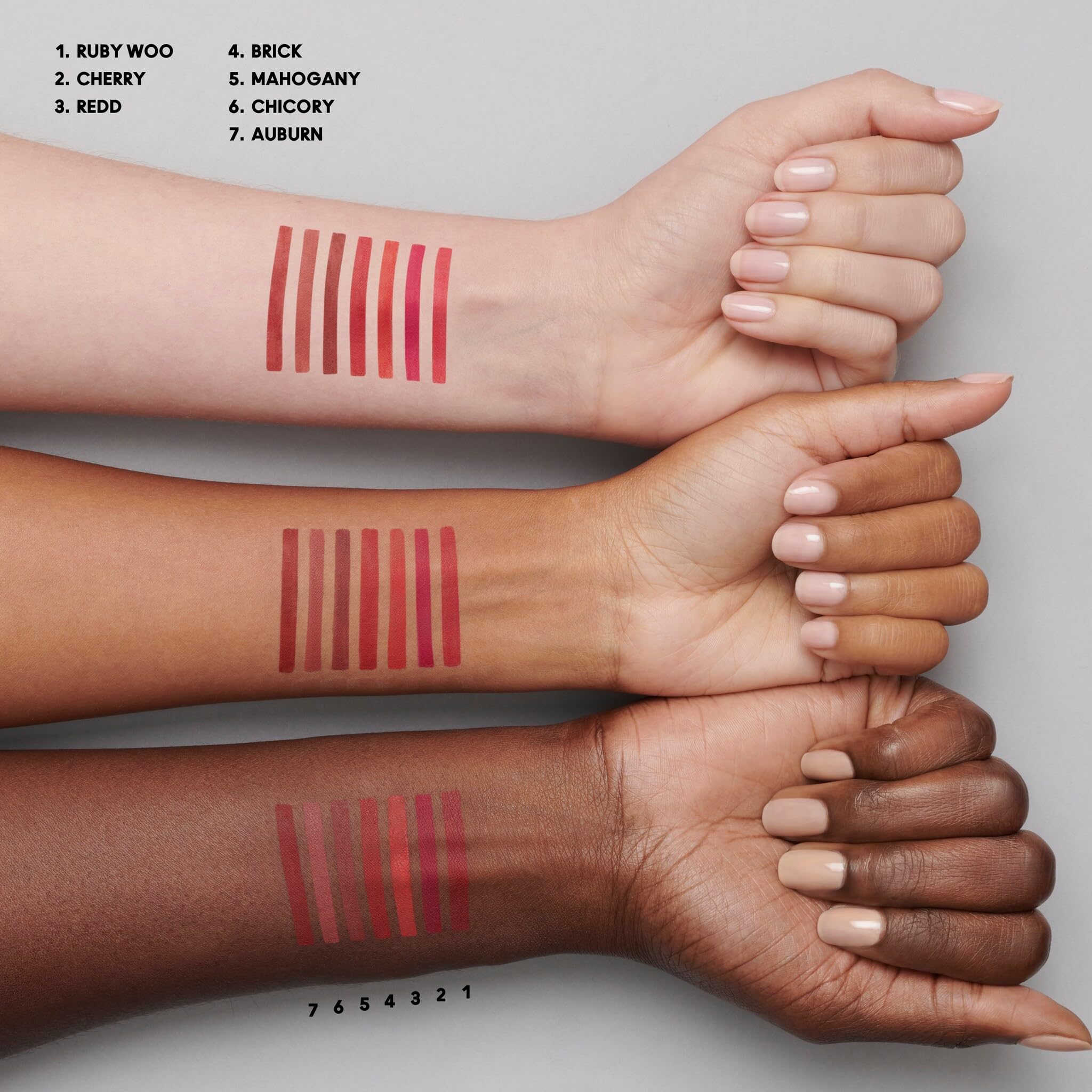 Twist-up mechanism keeps color ready for touch-ups.