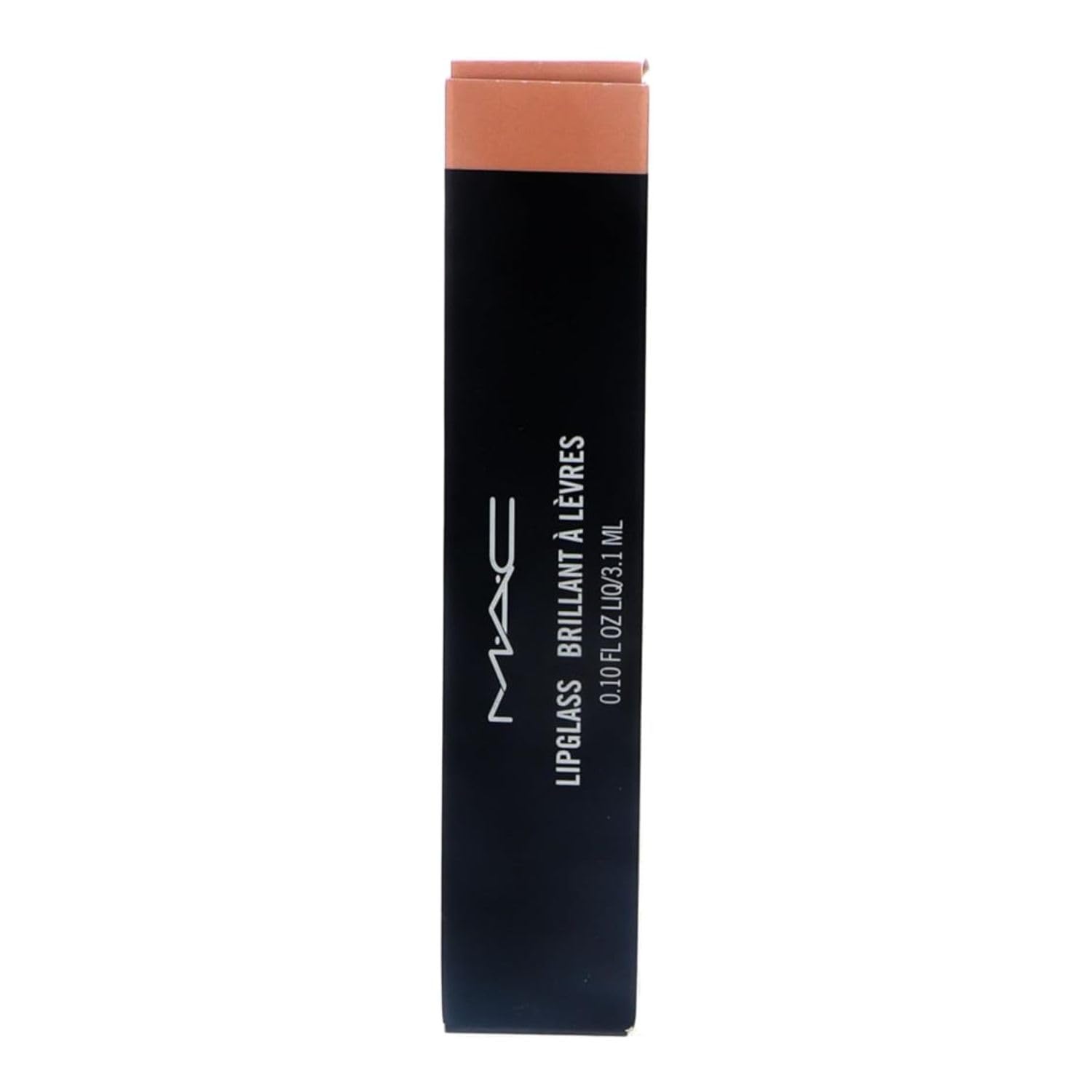 MAC Lipglass C-THRU applicator wand ready for smooth, pigmented color.