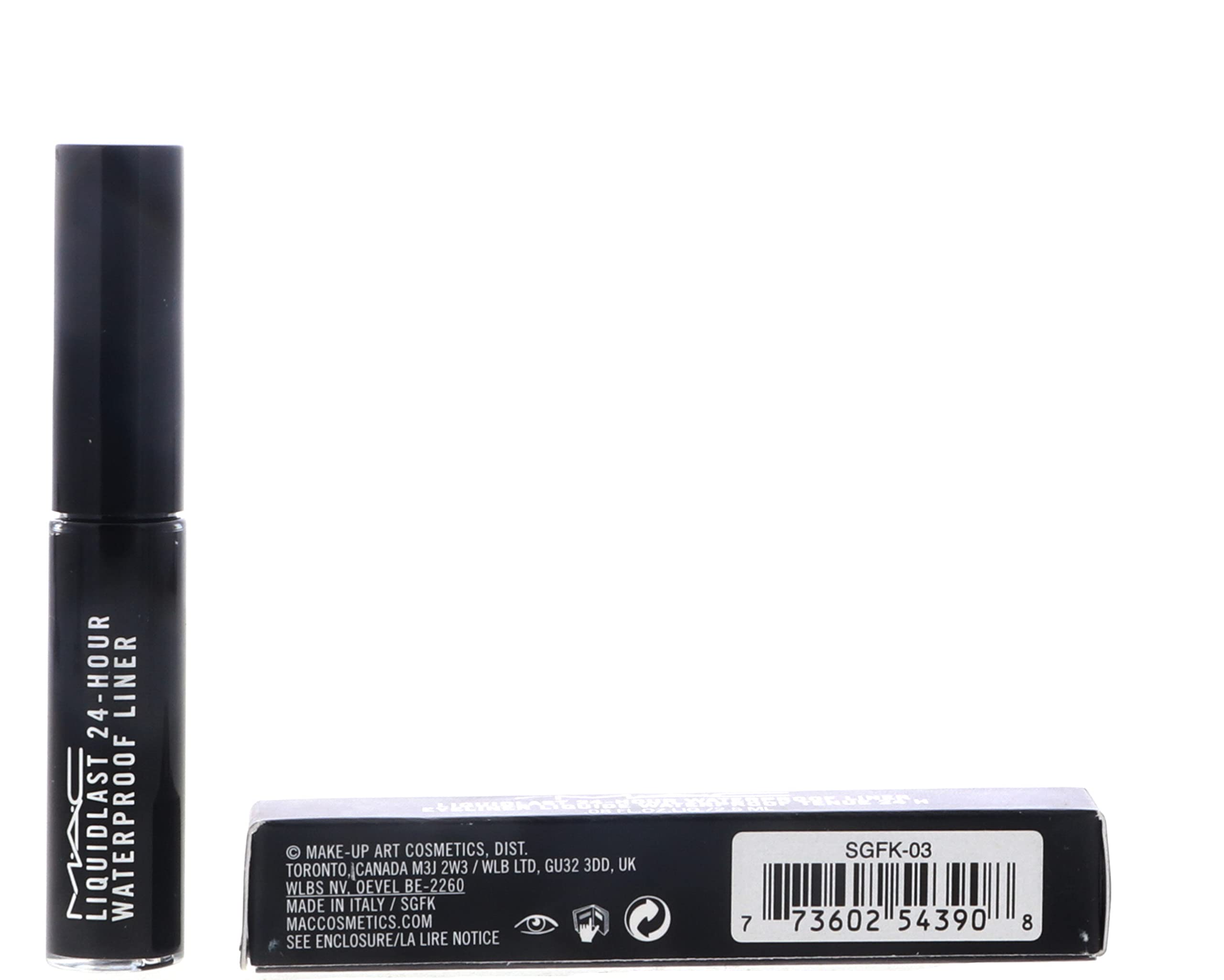 MAC Liquidlast Point Black packaging image shows full-size liner, no box.