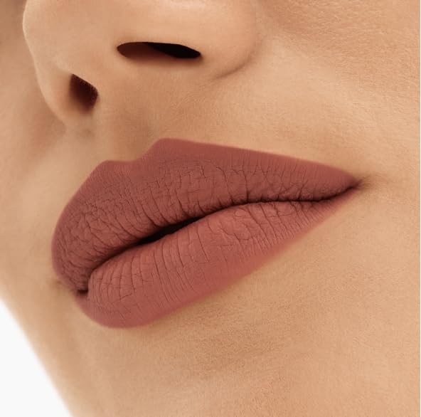 MAC Locked Kiss 24 Hour Lipstick 61 Mischief waterproof swatch emphasizes transfer-free performance