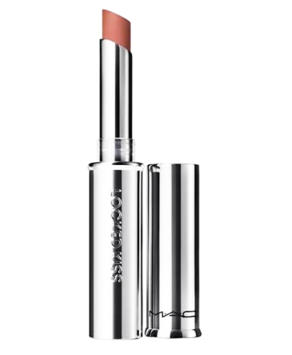 MAC Locked Kiss 24Hr Lipstick in 98 Indulgent for long-lasting matte color and kiss-proof wear