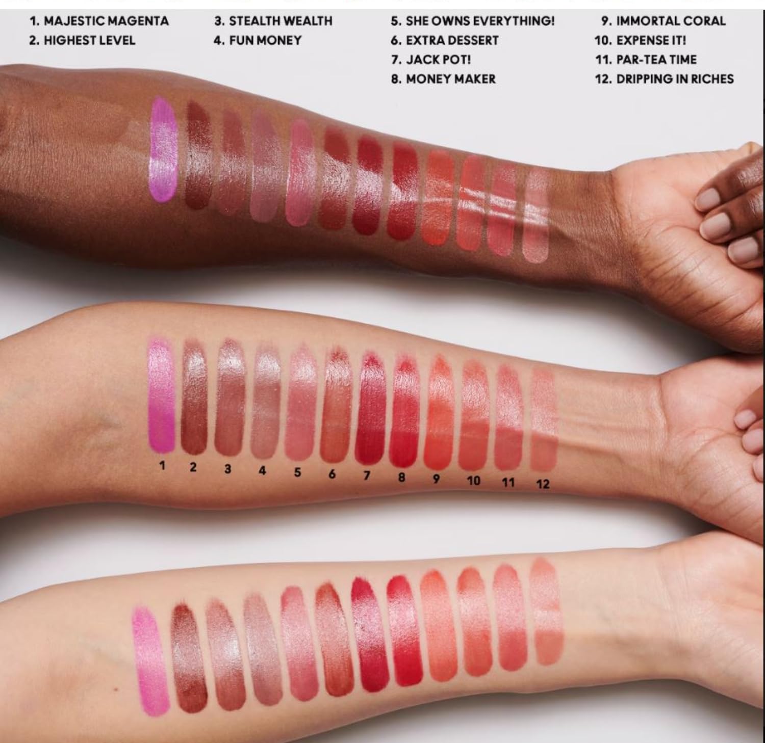 MAC Lustreglass mini shade Fun Money bright gloss for playful lips.