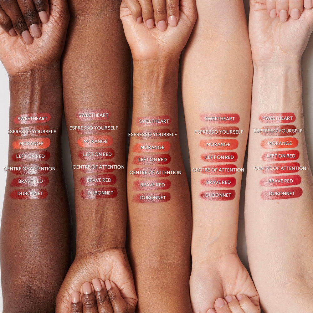 Studio shot of MAC M·A·Cximal Brick-O-La in warm rose lighting