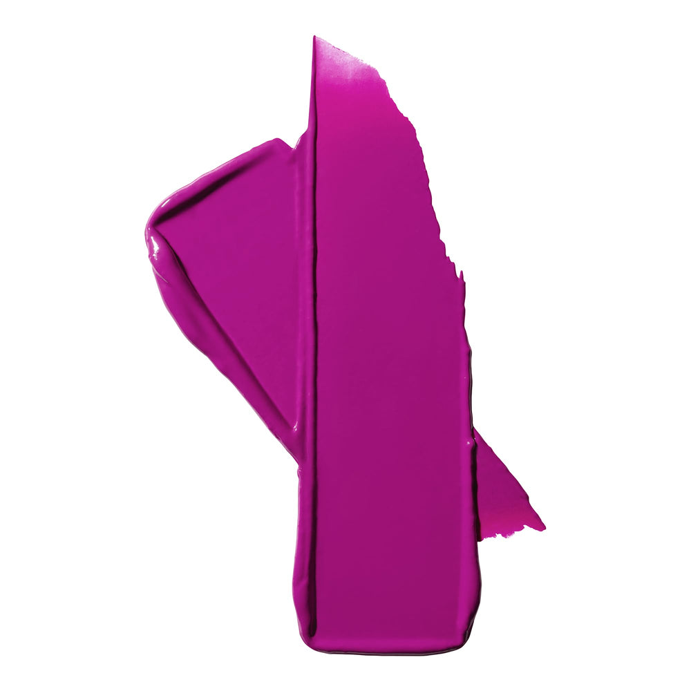 MAC M·A·Cximal Violet Vapor on lips demonstrates creamy satin glide.
