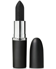 MAC M·A·CXIMAL lipstick in Caviar with silky matte finish for full color