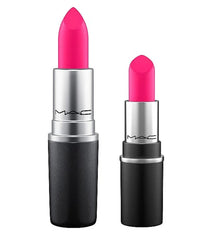 MAC Candy Yum-Yum swatch on arm displaying vivid pink pigment
