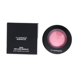 MAC Mineralize Blush Dainty compact closeup showing buildable color and luminous sheen