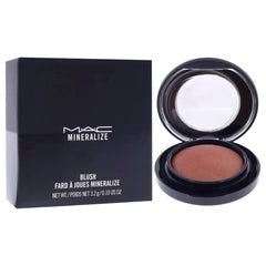 MAC Mineralize Blush Love Joy pearl glow swatch delivers radiant cheek luminosity
