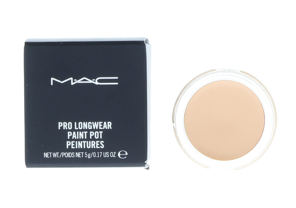 MAC Paint Pot Soft Ochre swatch on skin showing creamy color and easy application