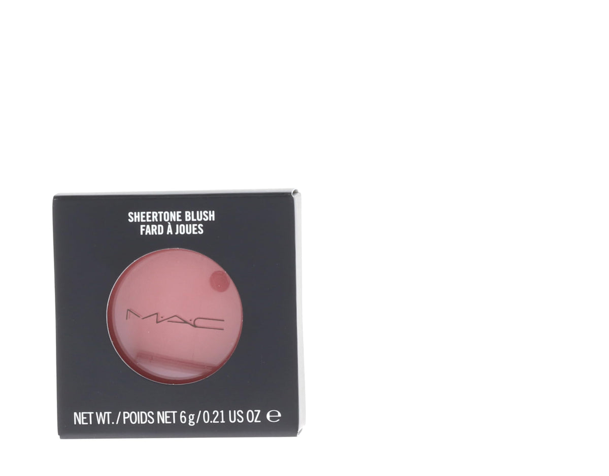 MAC Pinch Me blush compact seen up close with soft pink-peach shade