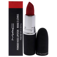 MAC Powder Kiss Lipstick 929 Youre Buggin Lady packshot shows hydrated matte color.
