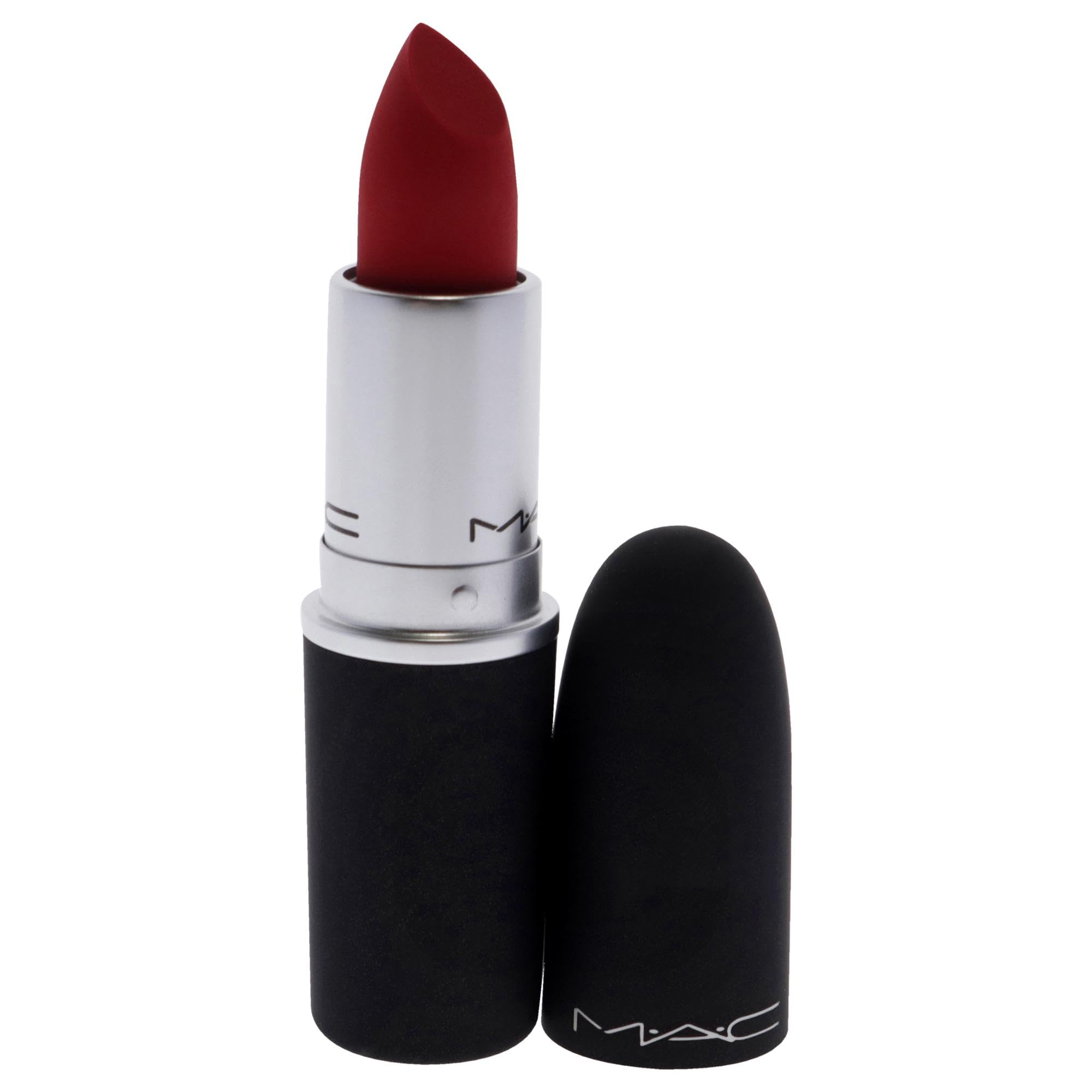 MAC Powder Kiss Lipstick 929 Youre Buggin Lady swatch highlights soft focus pigment and comfortable wear.