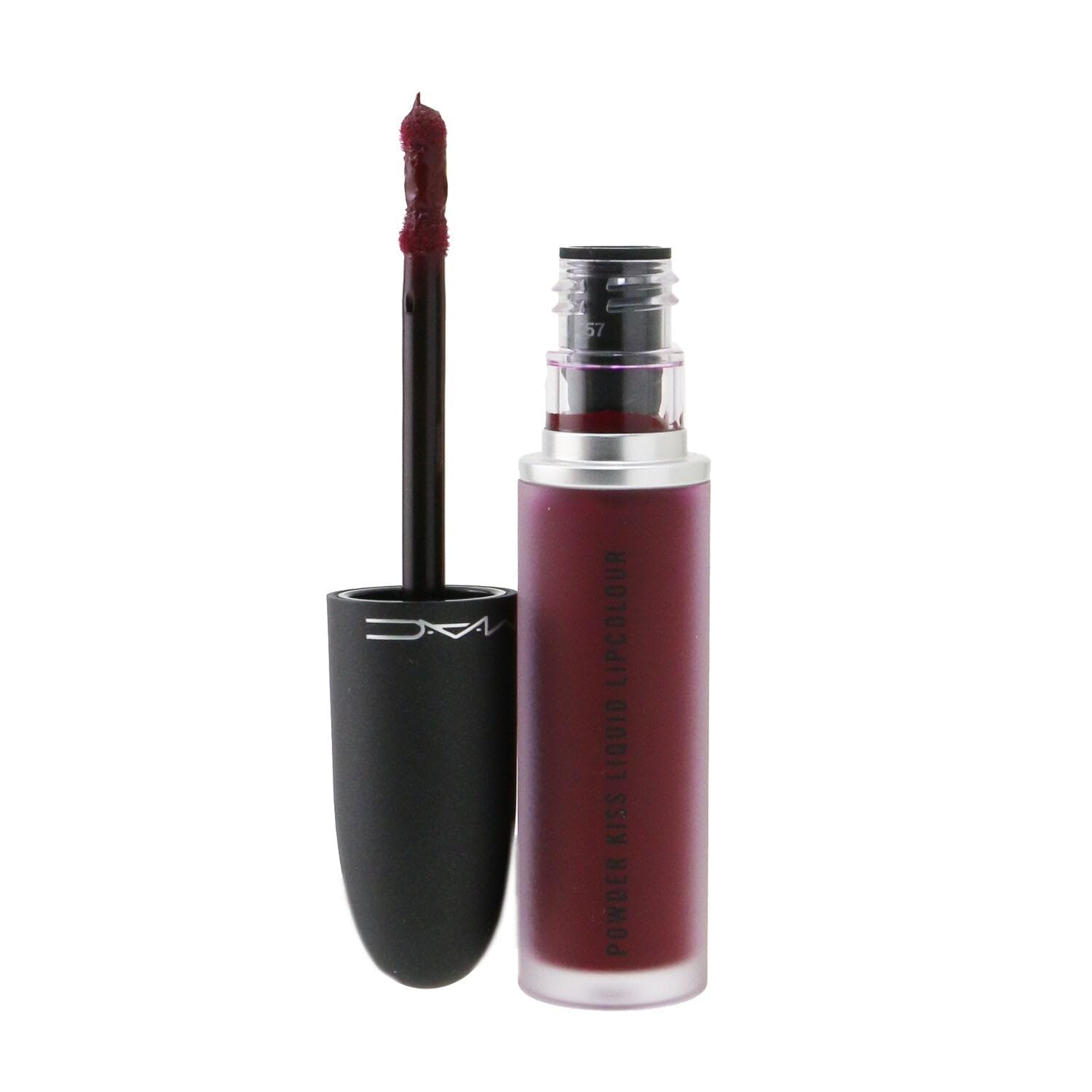 MAC Powder Kiss Liquid Lipcolour applicator applies 993 Pretty Pleats smoothly for precise coverage.