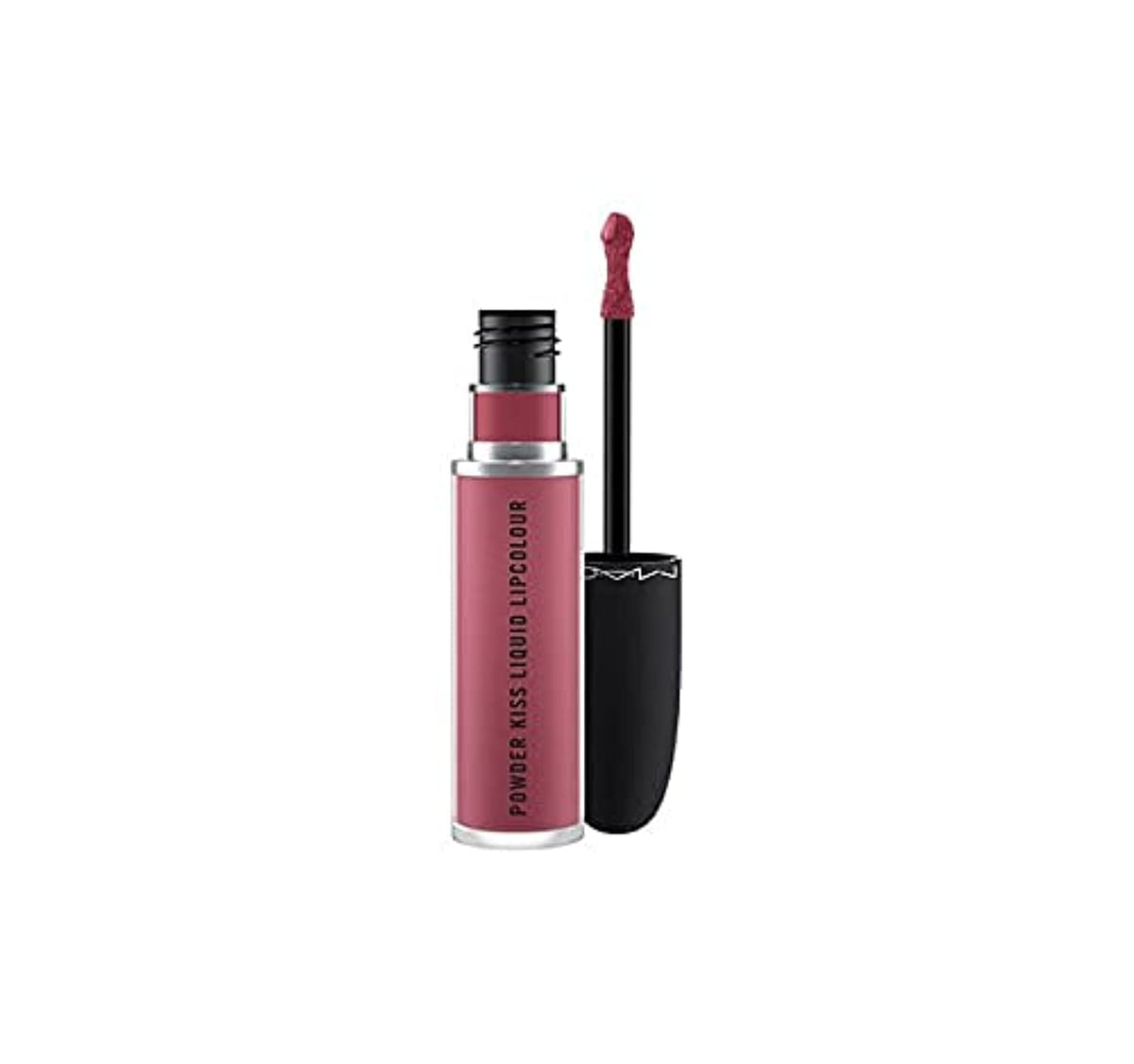 MAC Powder Kiss Liquid Lipcolour More The Mehr-ier on lips for velvet finish and comfortable wear.