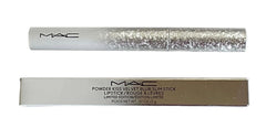 MAC Powder Kiss Velvet Blur Slim Lipstick Merry Cherry swatch for up to 12-hour comfortable wear.