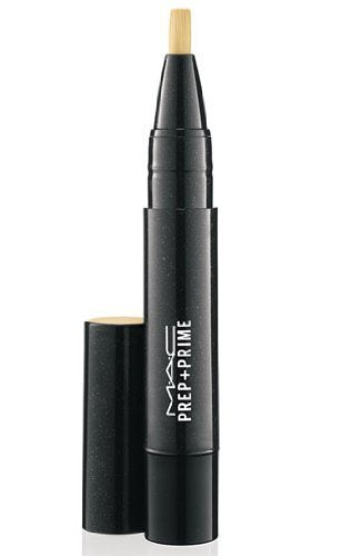 MAC Prep + Prime Highlighter Bright Forecast on cheekbone for radiant glow