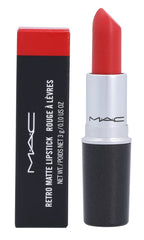 MAC Retro Matte Lipstick Dangerous packaging highlights travel-friendly size.