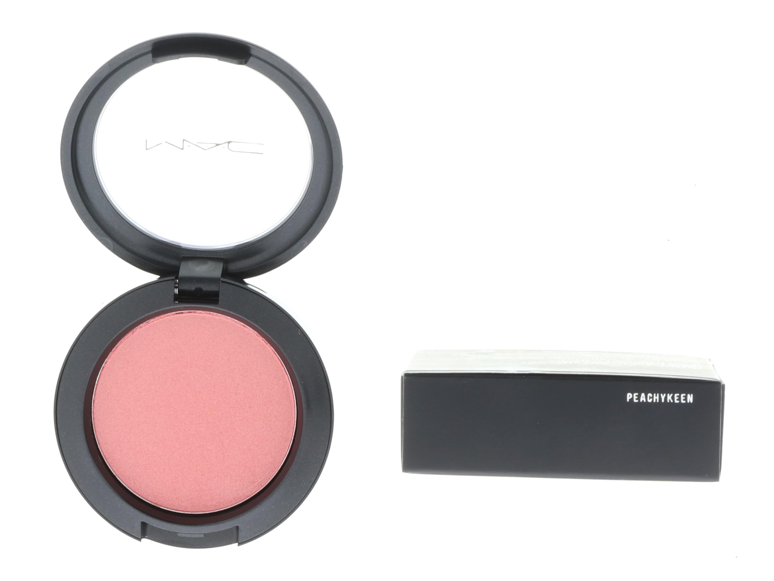 MAC Sheertone Shimmer Blush Peachykeen application demonstrates smooth blending and buildable color.