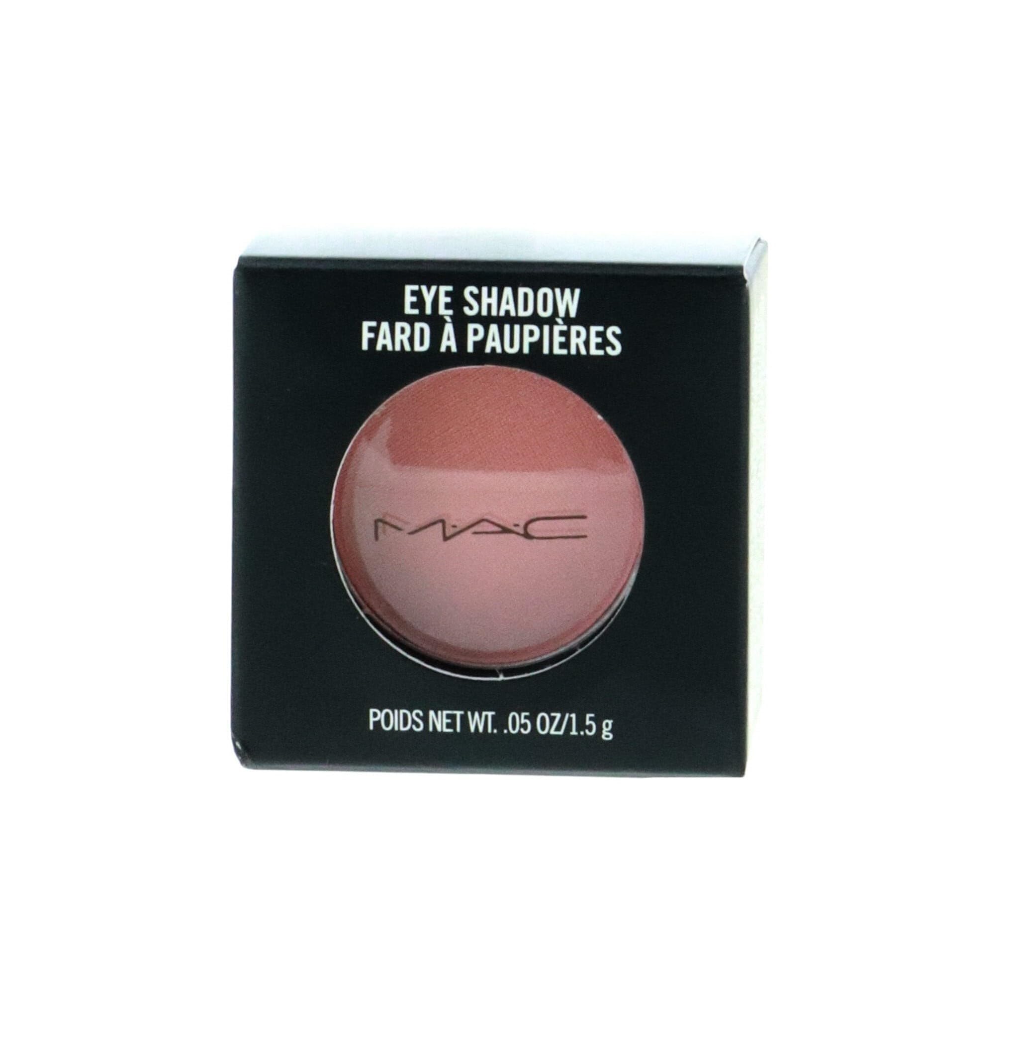 MAC Shell Peach satin eye shadow compact showing soft peach shade.