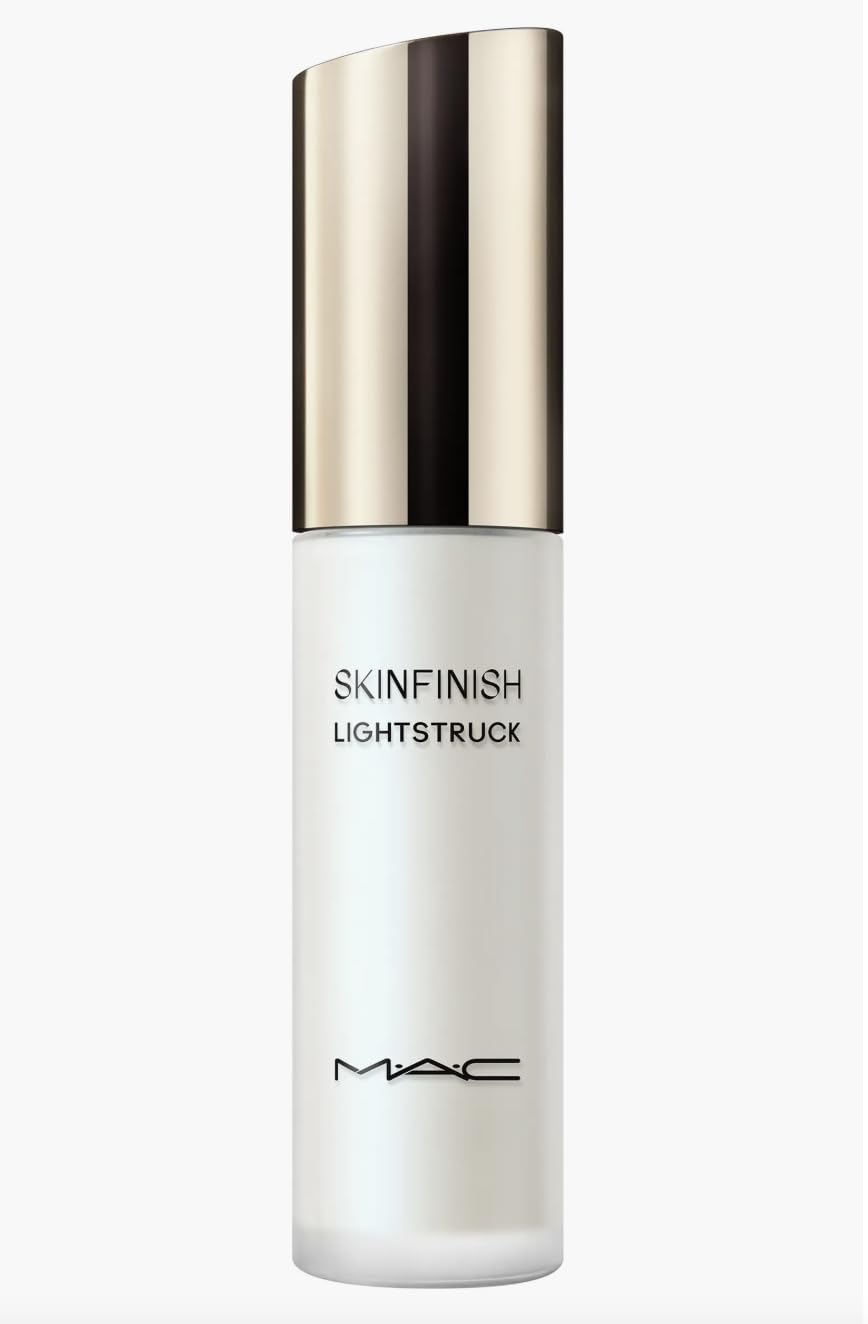 MAC Skinfinish Lightstruck Glacial bottle close-up showing glass-like glow
