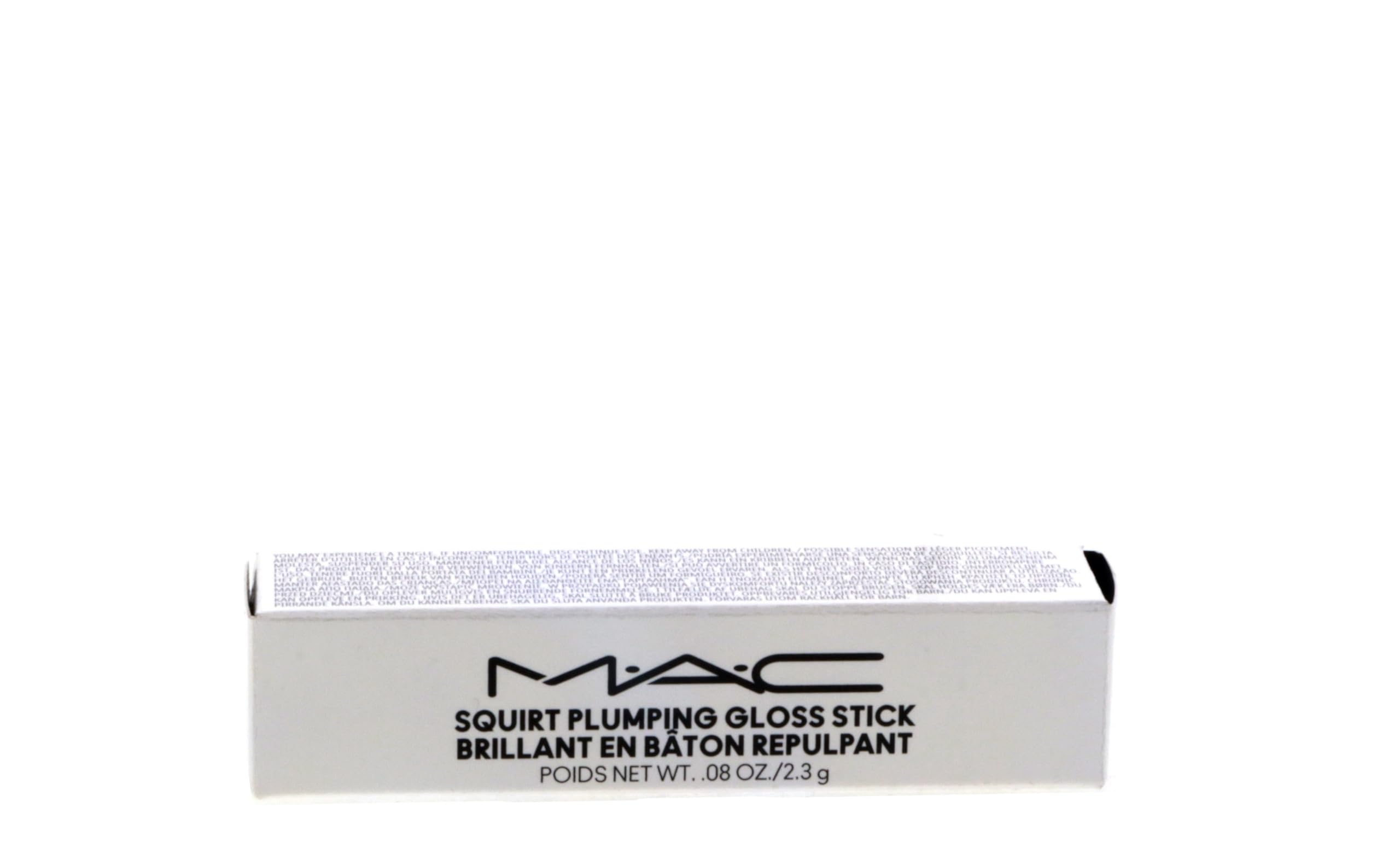 MAC Squirt Plumping Gloss Stick highlights a glossy pout and nourished feel.