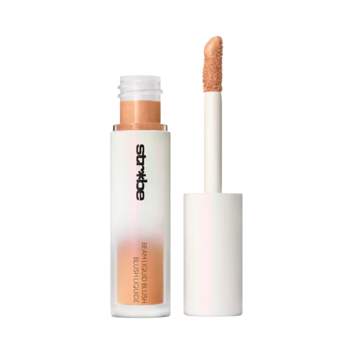 MAC Strobe Beam Starlite blush bottle showing rose gold shimmer for radiant cheeks