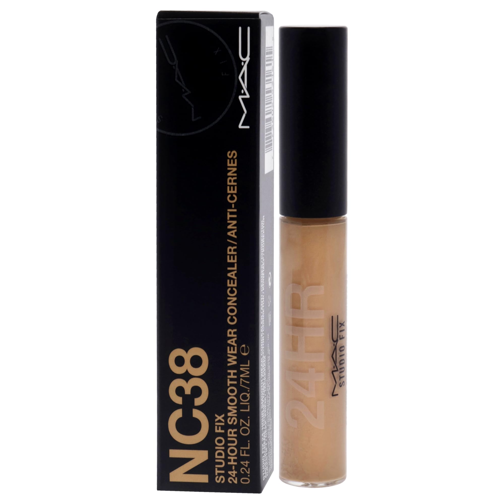 MAC Studio Fix NC38 swatch blend demonstrates buildable coverage