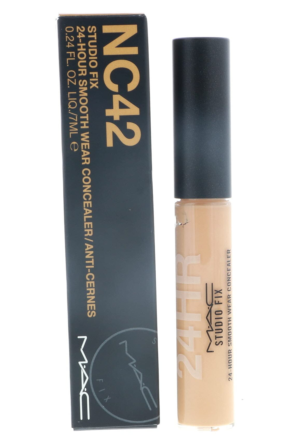 MAC Studio Fix 24-Hour Concealer wand application shows smooth, buildable coverage for daily wear.