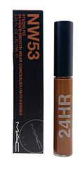 MAC Studio Fix 24HR Concealer NW53 bottle with natural matte finish for deep skin
