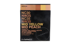 MAC Studio Fix palette open with shades displayed for precise concealment and color correction