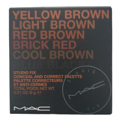 MAC Studio Fix Conceal Palette Extra Deep swatches ready for color correction on deep complexion