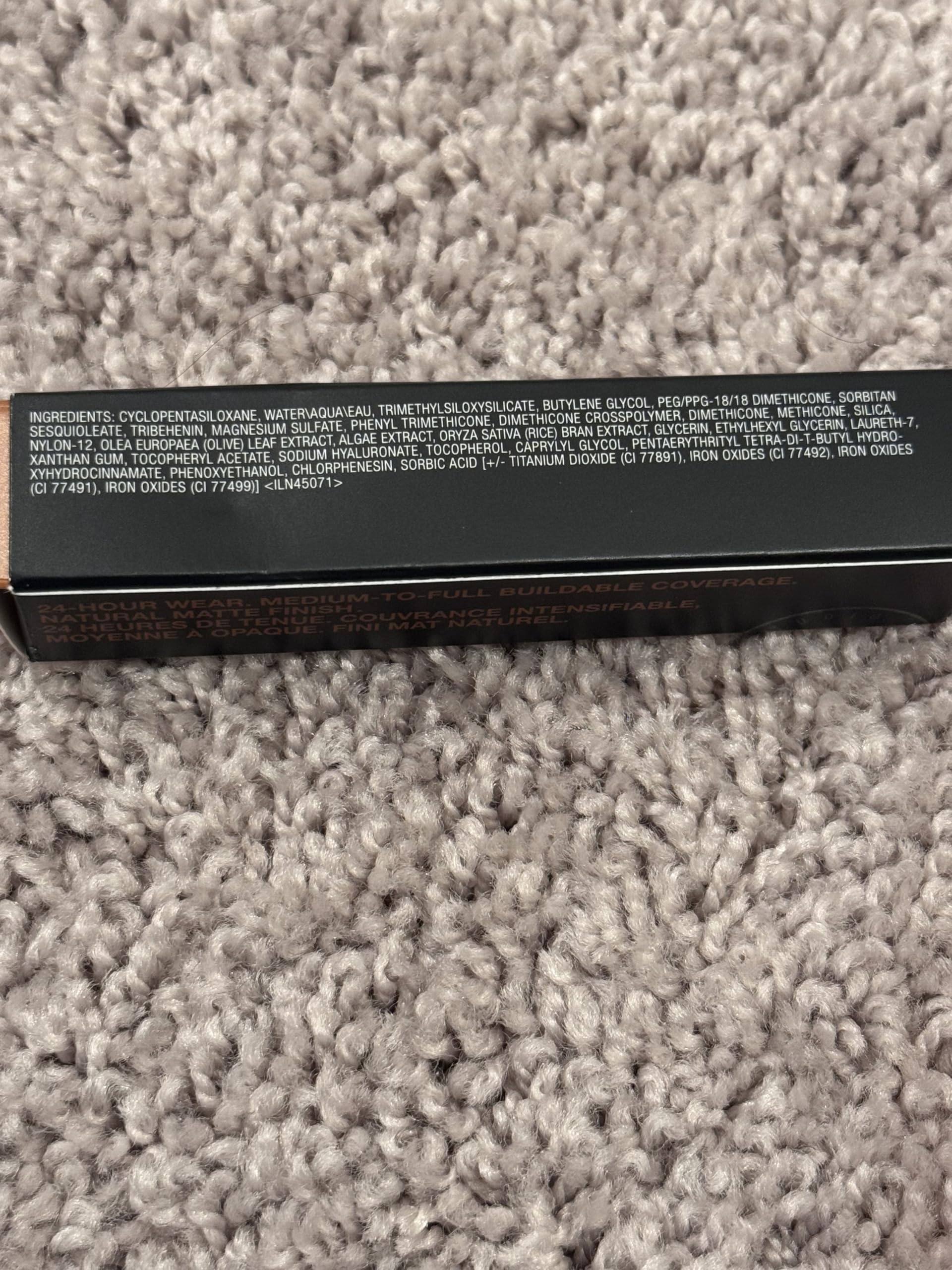 MAC Studio Fix Concealer NW42 under-eye swatch shows brightening capability.