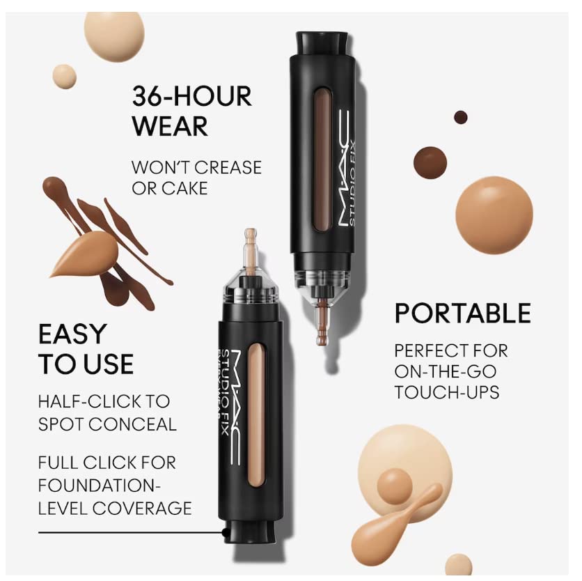 Close-up of MAC Studio Fix Every Wear texture highlighting smooth, crease-free finish.